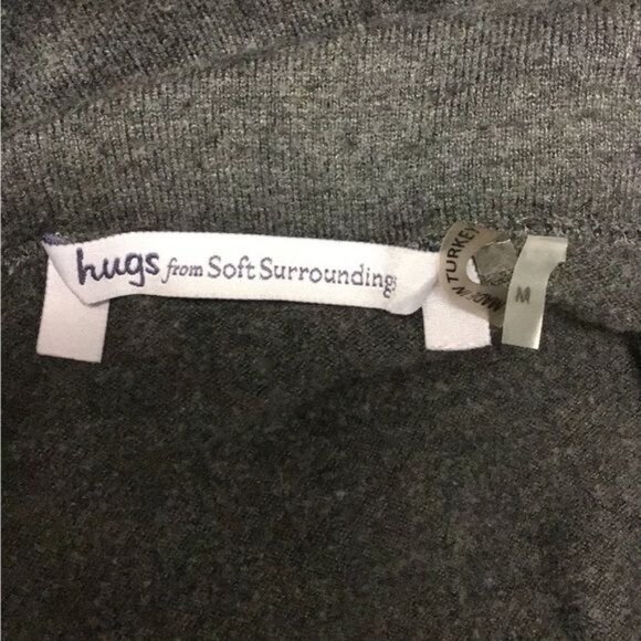 Hugs by Soft Surroundings Women’s Oversize Cowl Neck Sweater, Gray, Size M - Picture 6 of 7